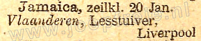 Reis van Jamaica naar Liverpool 1894